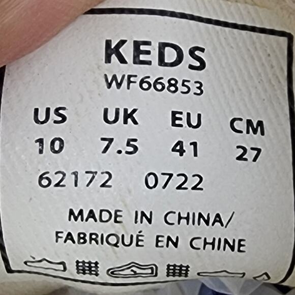 Keds Sneakers Women 10 Double Decker Fair Isle Canvas Slip-On Rainbow Arrows - Picture 10 of 11